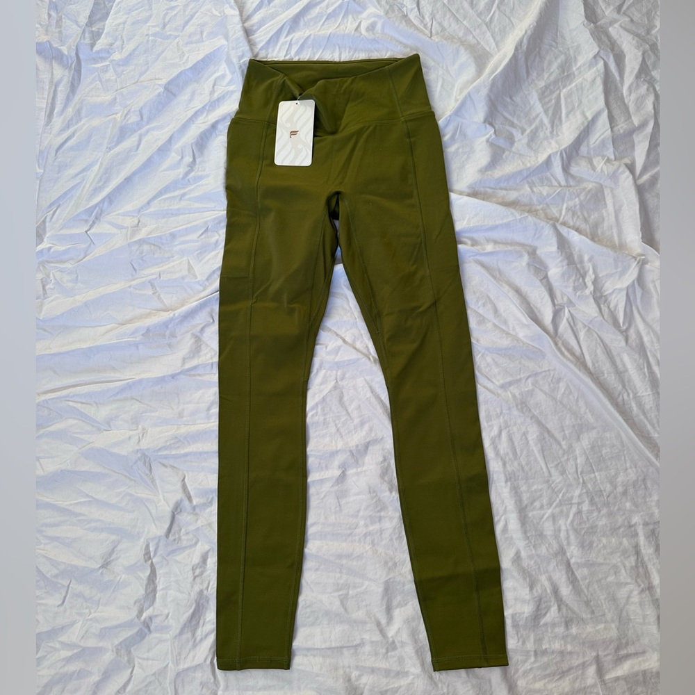 New *WITH TAGS* Olive Green Fabletics leggings, Size S, Motion 365 style